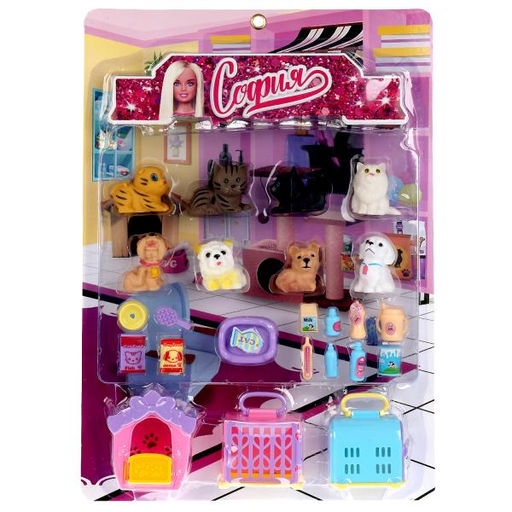 . Аксессуары для кукол "8 питомцев" для Софии с акссесуар. блистер арт.PET1907Z1038-1-S-YF