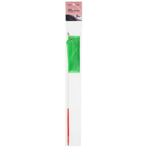 Лента гимнастическая с палочкой Grace Dance, 4 м, цвет зелёный  фото 9