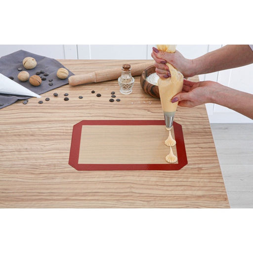 Коврик для выпечки армированный Доляна, силикон, 30?20 см, бежевый фото 6