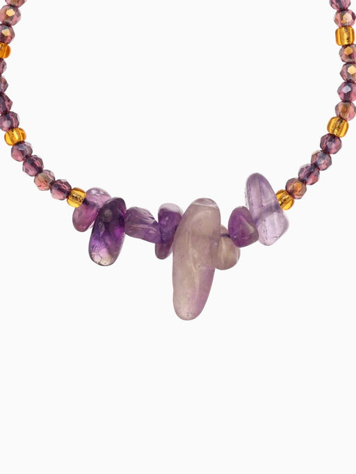 Браслет, длина 16 см, сиреневый, красный