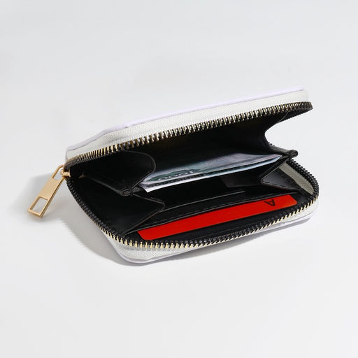 Кошелёк детский «Сова», на молнии, белый