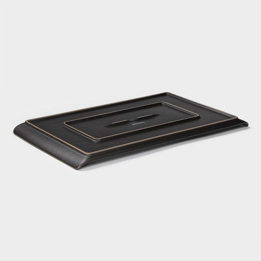 Цена за 4 шт. Блюдо для подачи Magistro Black style, 33.5×20.5 см, фарфор, чёрное
