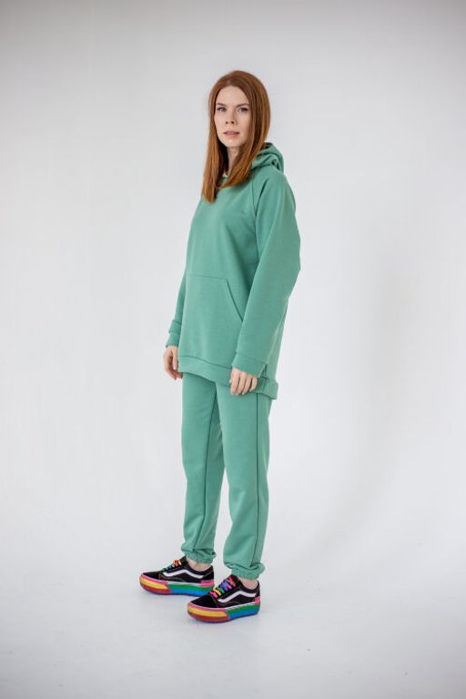Футер 3х нитка КАЧЕСТВО ПЕНЬЕ костюм женский с брюками палаццо - Knitka wear фото 2