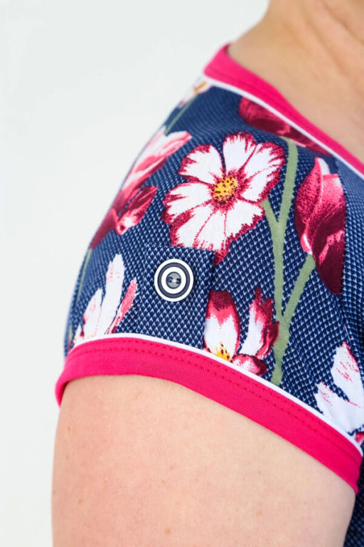 Халат женский, цвет синий розовый