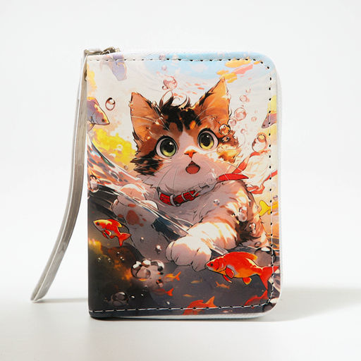 Кошелёк детский Выбражулька «Котик», на молнии, разноцветный