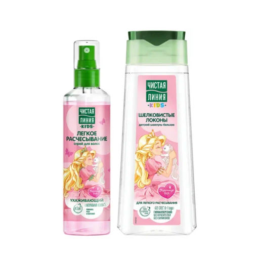 ЧИСТ.ЛИНИЯ набор "Шелковые локоны" (240мл+160мл) 24
