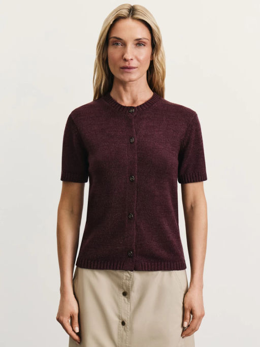 Вязаный кардиган с коротким рукавом / Zarina  фото 3