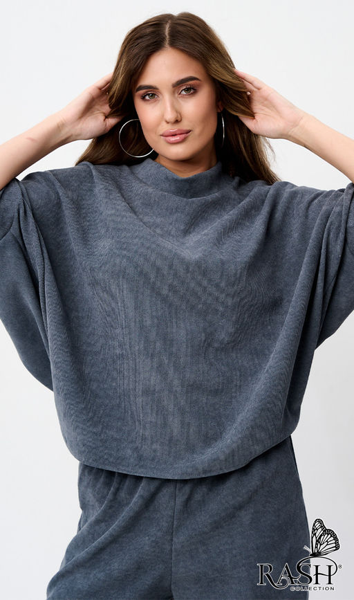 Костюм "Boho" микровельвет серый Цвет:как на фото