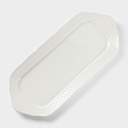 Блюдо для подачи прямоугольное «Бланш», 29×12.5 см, керамика, цвет белый