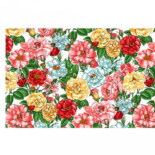 Скатерть-дорожка на стол 50х145см "Дикая роза", хлопок "Комфорт" 171г/м2, упаковка классическая 28х41см, "Домашняя мода" (Россия)