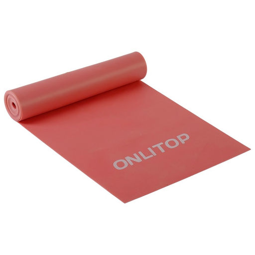 Эспандер ленточный для фитнеса ONLYTOP, 150×15×0.04 см, 10 кг, цвета МИКС