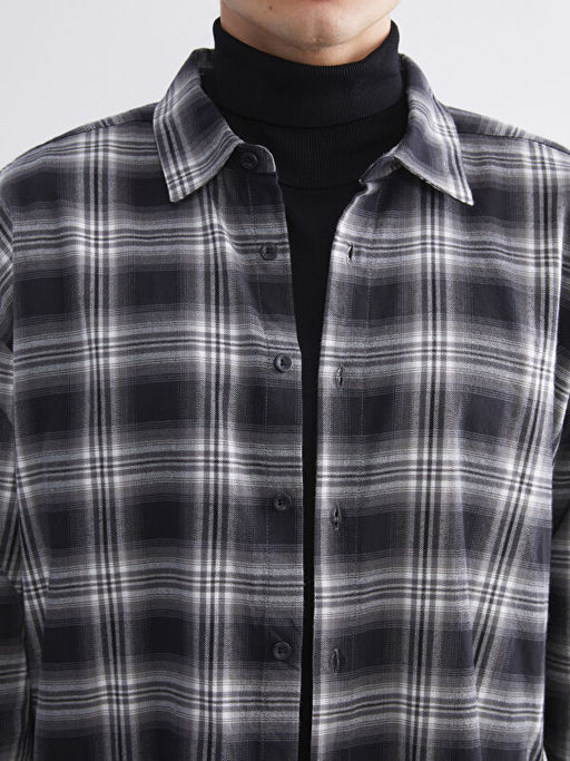 Regular Fit Uzun Kollu Ekose Erkek Oduncu G?mlek