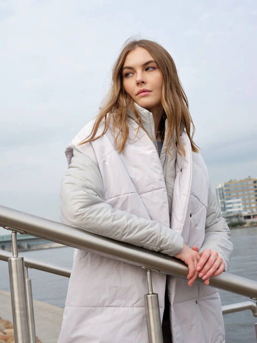 Пальто женское арт. 311W, жемчуг - Ultramarine фото 3