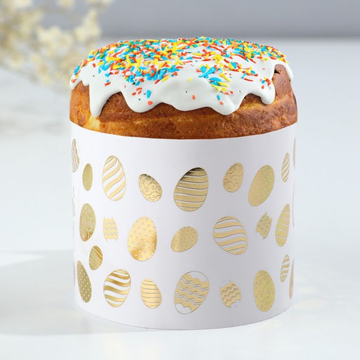Цена за 3 шт. Форма ободок для кулича с тиснением Светлой Пасхи!, 24?5 см - Simaland фото 2