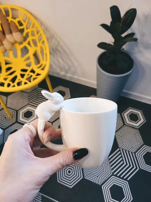 Набор 2 кружки Elan Gallery Кролики фарфор 350 мл 12×8,5×11,5 см  фото 10