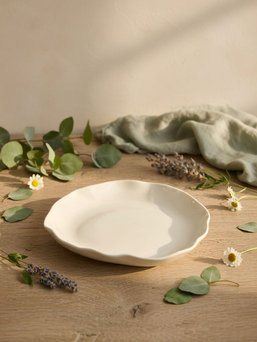 Тарелка суповая, 22х4 см, 600 мл, фарфор P, белая, Волнистый край, White ocean - Anna lafarg фото 10