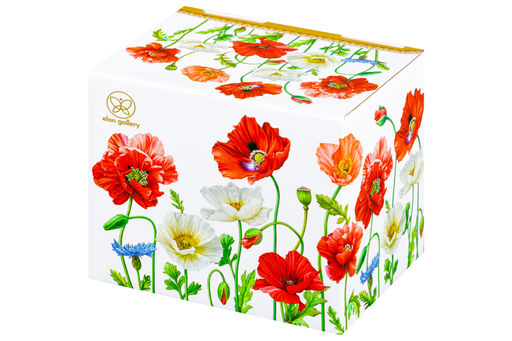 Кружка 380 мл 12,3*9*9 см Маки NEW BONE CHINA - Elan gallery фото 16