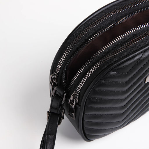 Сумка женская кросс-боди на молнии, цвет чёрный - Simaland фото 6