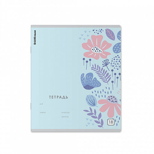Цена за 10 шт. Тетрадь школьная ученическая ErichKrause Ikebana, 18 листов, клетка (в плёнке по 10 шт.)_MIX-PACK  фото 6