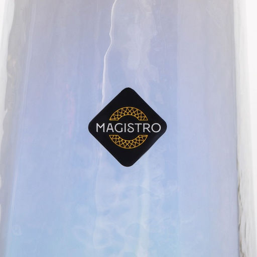 Бокалы для шампанского Magistro «Дарио», 180 мл, 7×27.5 см, набор 6 шт., стекло, перламутровые