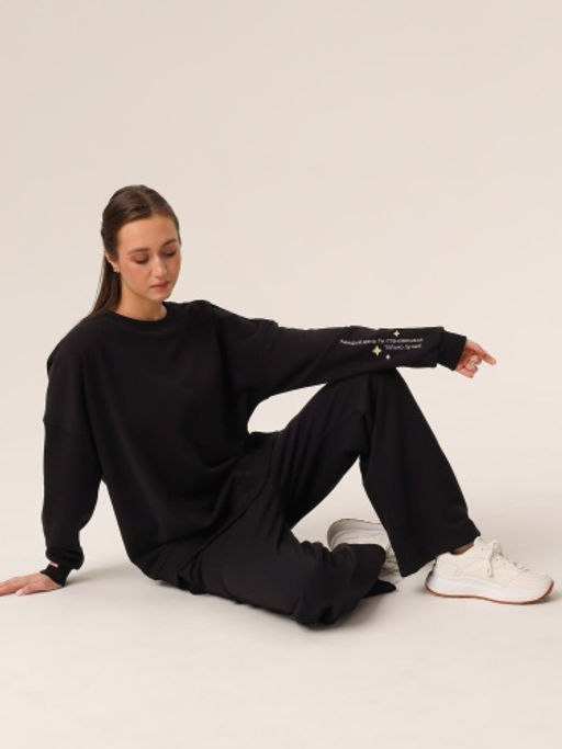 MY Свитшот жен. О-вырез вышивка рукав (Каждый день...) СО009  фото 15