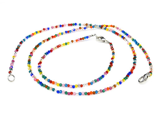 Чокер и браслет из шпинели шарик гр.2мм цв.синий яркий, 45см; 17см - Радуга камня фото 3