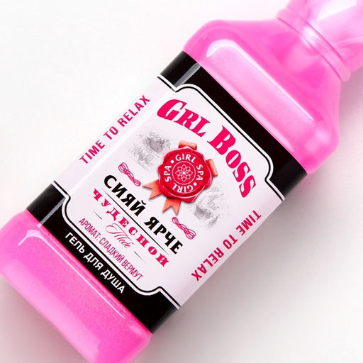 Гель для душа во флаконе виски GRL BOSS 250 мл, аромат сладкий вермут - Чистое счастье фото 8