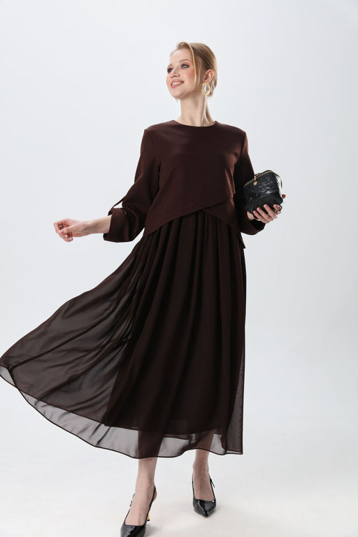 Платье NIKVA н740-24 шоколад  фото 2