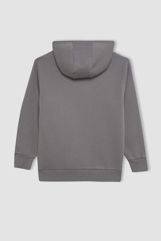 Толстая школьная толстовка с капюшоном для мальчика - Defacto фото 9