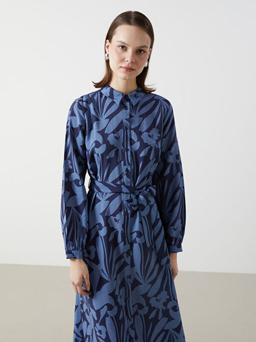 ?i?ekli Kad?n G?mlek Elbise