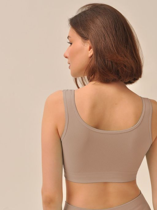 Топ в рубчик на широких бретелях - My фото 50