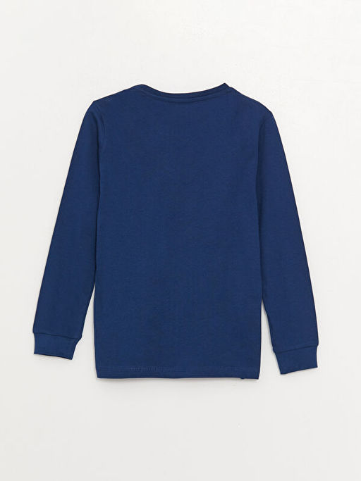 Bisiklet Yaka Bask?l? Uzun Kollu Erkek ?ocuk Pijama Tak?m? - Waikiki фото 3