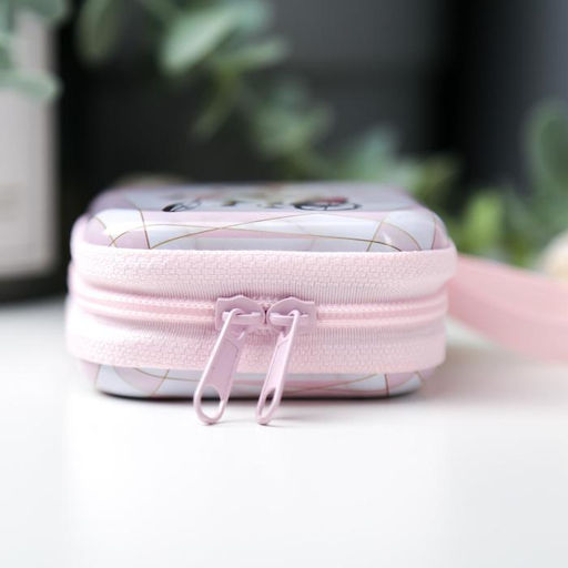 Цена за 2 шт. Шкатулка металлическая на молнии с петелькой «Зайчата на велосипеде», 6.5×6.5×3 см