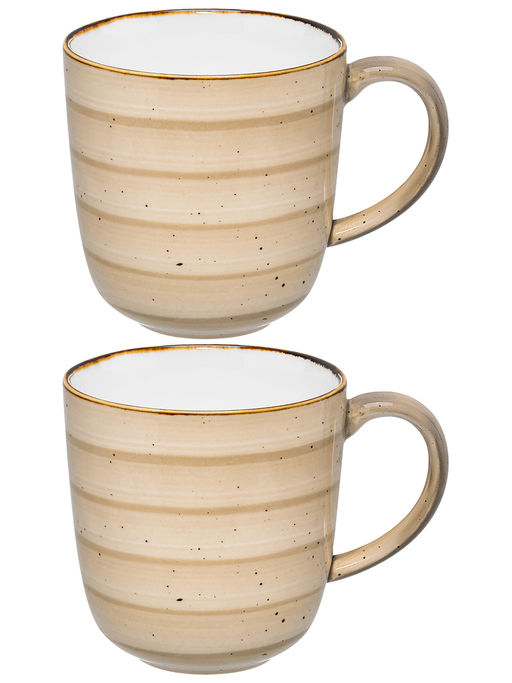Набор кружек 2 пр. 370 мл 12,5*9*9 см Кантри Крафт, бежевый, фарфор - Elan gallery фото 4