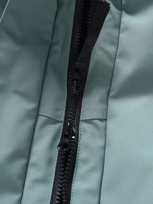 Парка зимняя мужская с капюшоном и мехом енот зеленого цвета 9537-1Z - Valianly фото 8