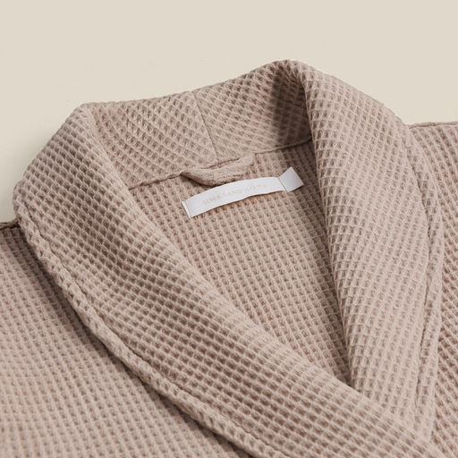 Халат вафельный женский SL HOME: Basic «Саббиа», размер M, хлопок 100%, коричневый