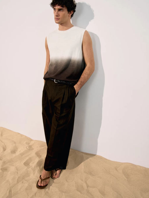 Джемпер без рукавов с добавлением льна ZR2605043308-27 / Zarina