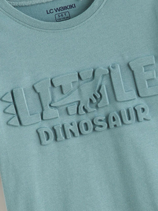 Kabartma Bask?l? Erkek ?ocuk ?ortlu Pijama Tak?m?