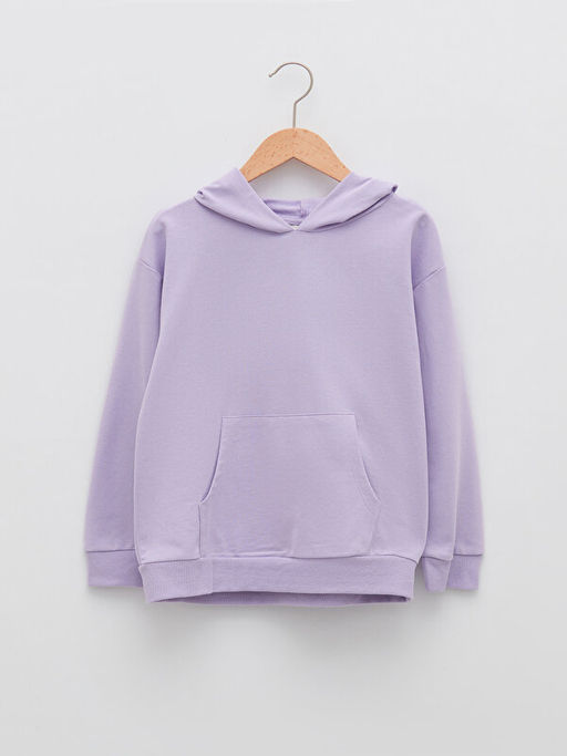 Kap??onlu Basic Uzun Kollu K?z ?ocuk Sweatshirt