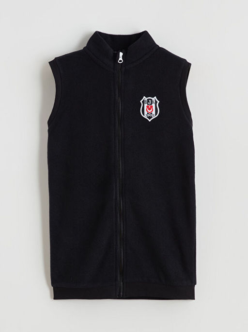 Dik Yaka Be?ikta? Bask?l? Polar Erkek ?ocuk Yelek