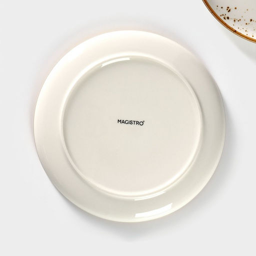 Набор тарелок десертных Magistro «Церера», 2 шт., d=18 см, фарфор, белые