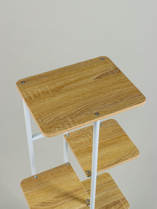 Подставка для цветов Greengo, 8 полок, 36×23×136 см, напольная, каркас металл, полки МДФ, белая