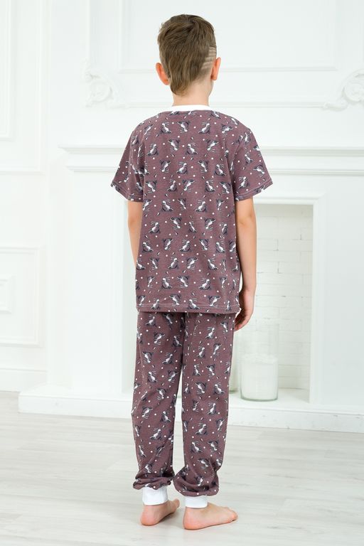 Пижама подростковая из футболки и брюк из кулирки Зайцы - Амадэль фото 4