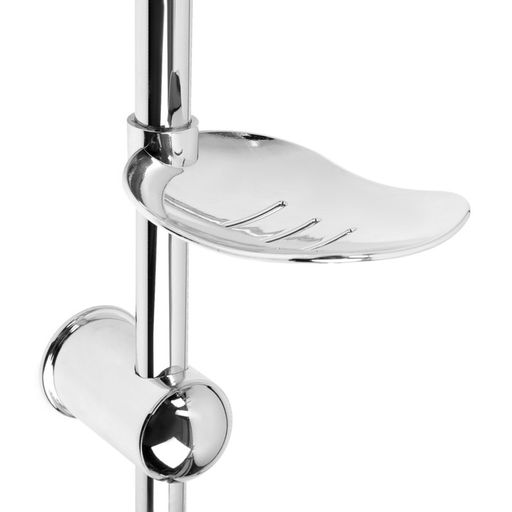 Душевая система ZEIN Z4312, тропическая и ручная лейка 3 режима, шланги, стойка, мыльница, хром