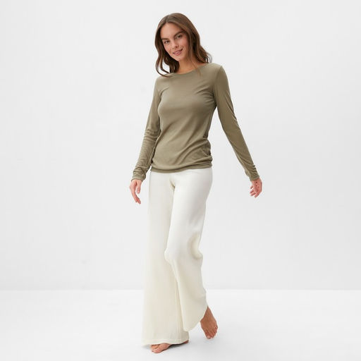 Лонгслив женский KAFTAN: Basic line, хаки, размер 48-50
