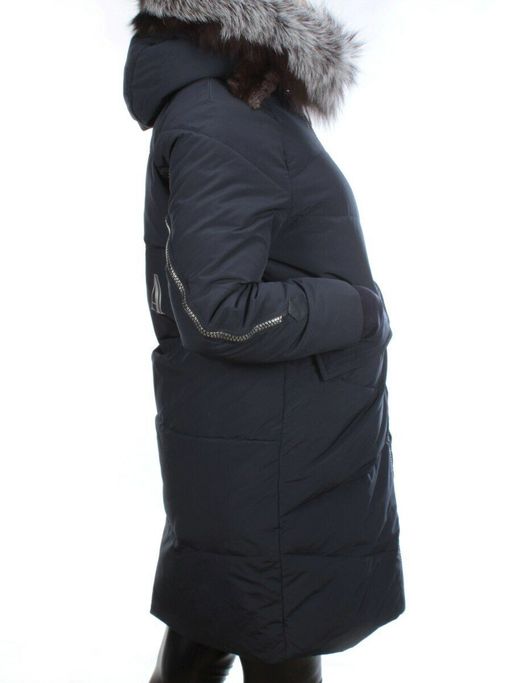 CU-19056 DK. BLUE Пальто женское зимнее CUTEELF (200 гр. холлофайбера) - Фабричный китай фото 4