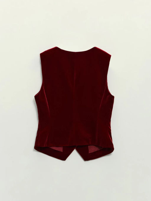 Приталенный жилет из бархата / Zarina