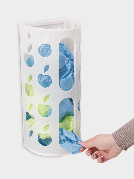 Корзина для пакетов Darel plastic «Яблоко», пластик, 16×13.5×37.5 см, МИКС