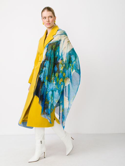 Большой мягкий очень нежный двусторонний палантин в стиле арт-деко - Tantino фото 3