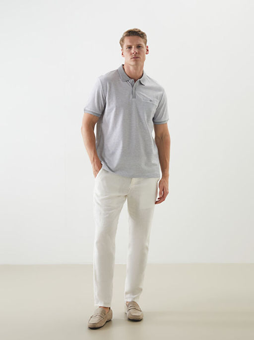 Polo Yaka Merserize G?r?n?ml? Erkek Ti??rt